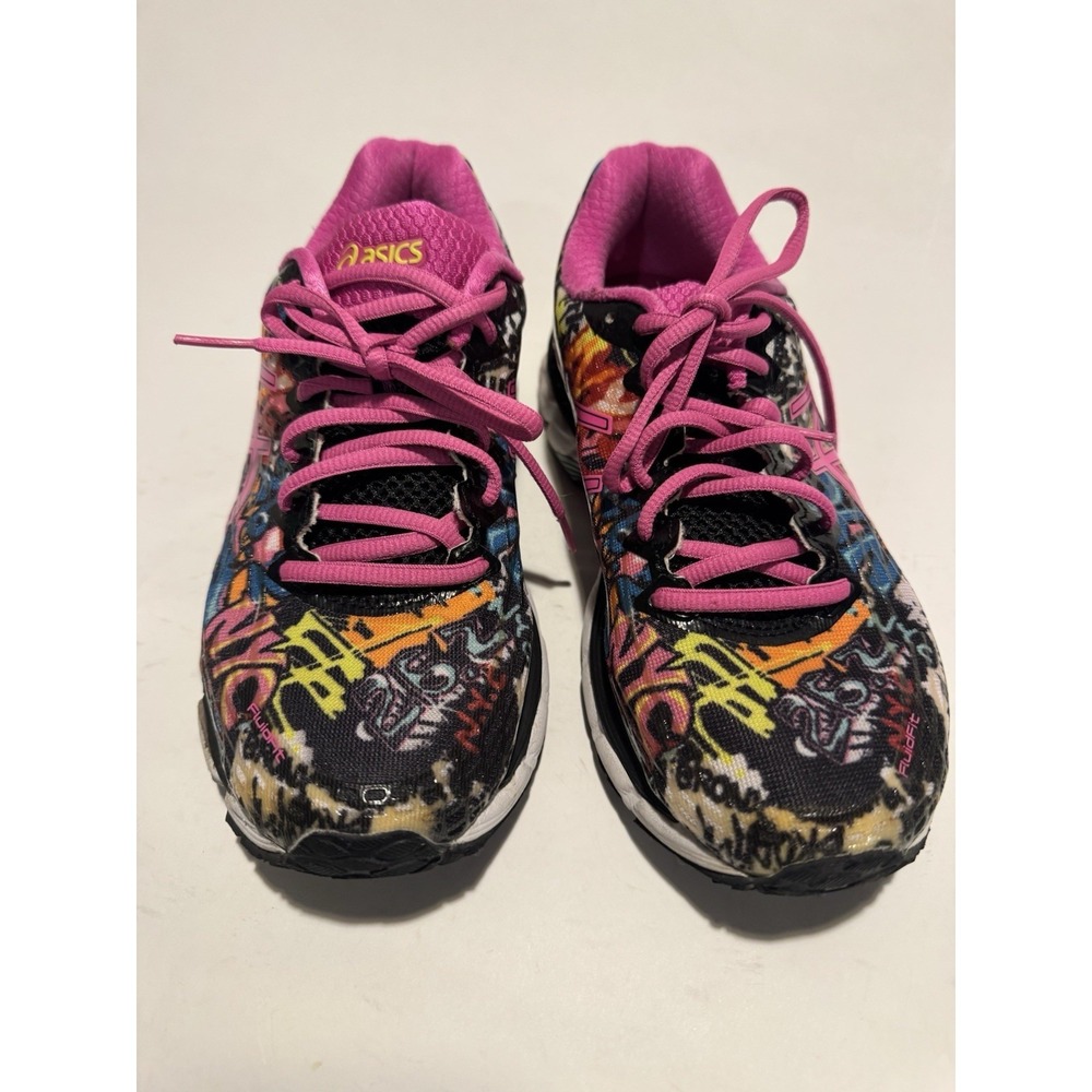 Asics Gel Nimbus 17 2015 NYC Marathon Running Shoes Womens 7.5 Graffiti T5M8N - Picture 3 of 10